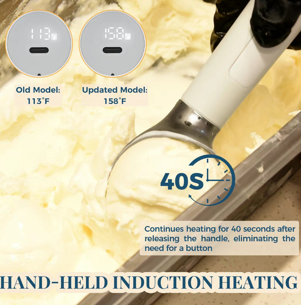 Heated Stainless Steel Ice Cream Scoop