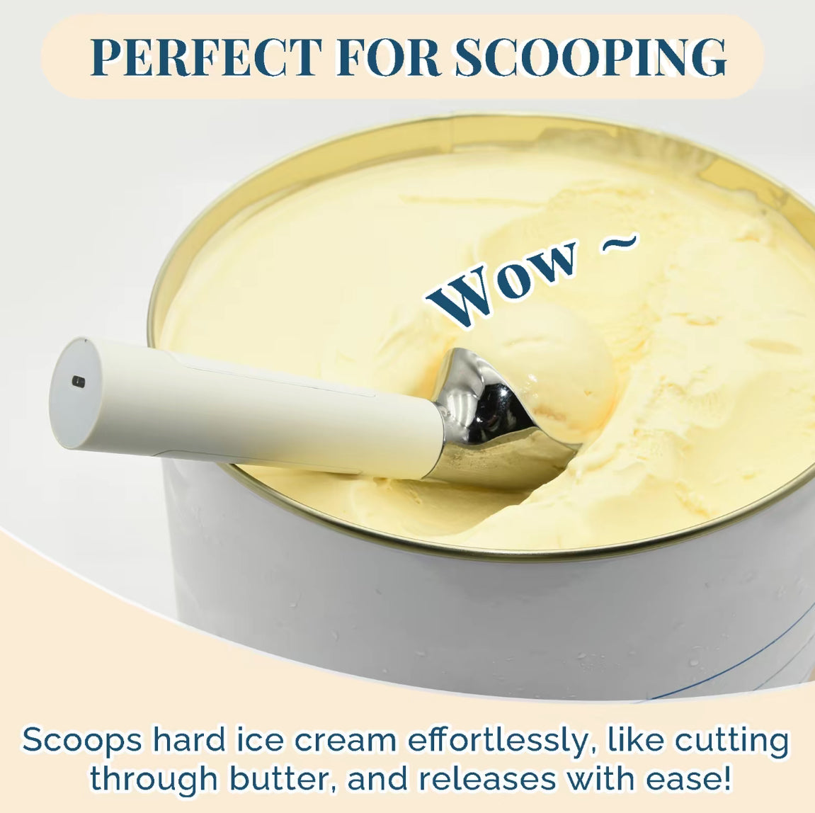 Heated Stainless Steel Ice Cream Scoop