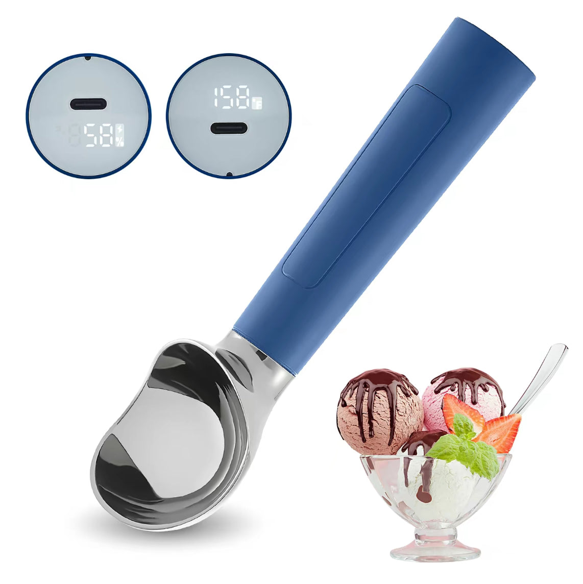 Heated Stainless Steel Ice Cream Scoop