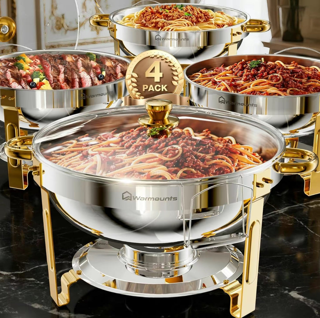 The Grand Table™ Gold Chafing Set Luxury Buffet & Entertaining Collection