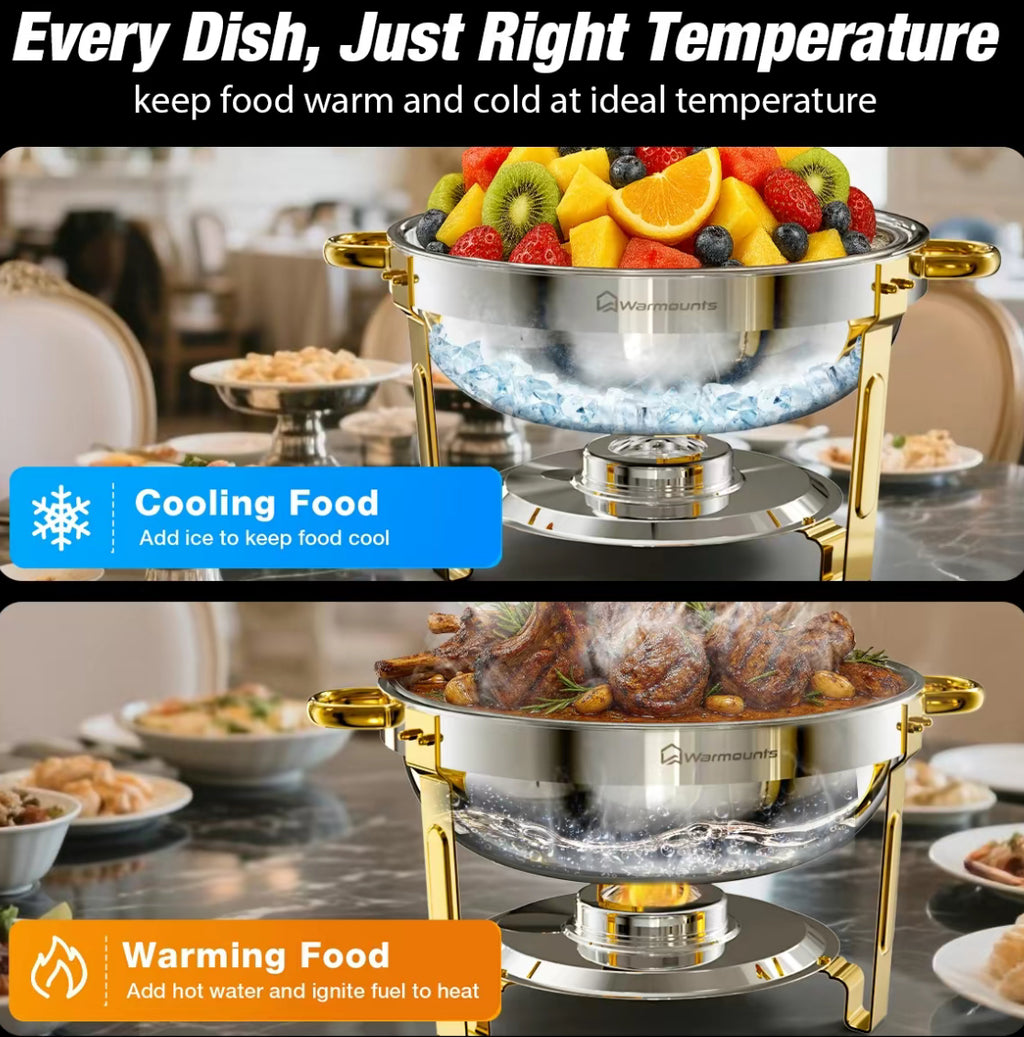 The Grand Table™ Gold Chafing Set Luxury Buffet & Entertaining Collection