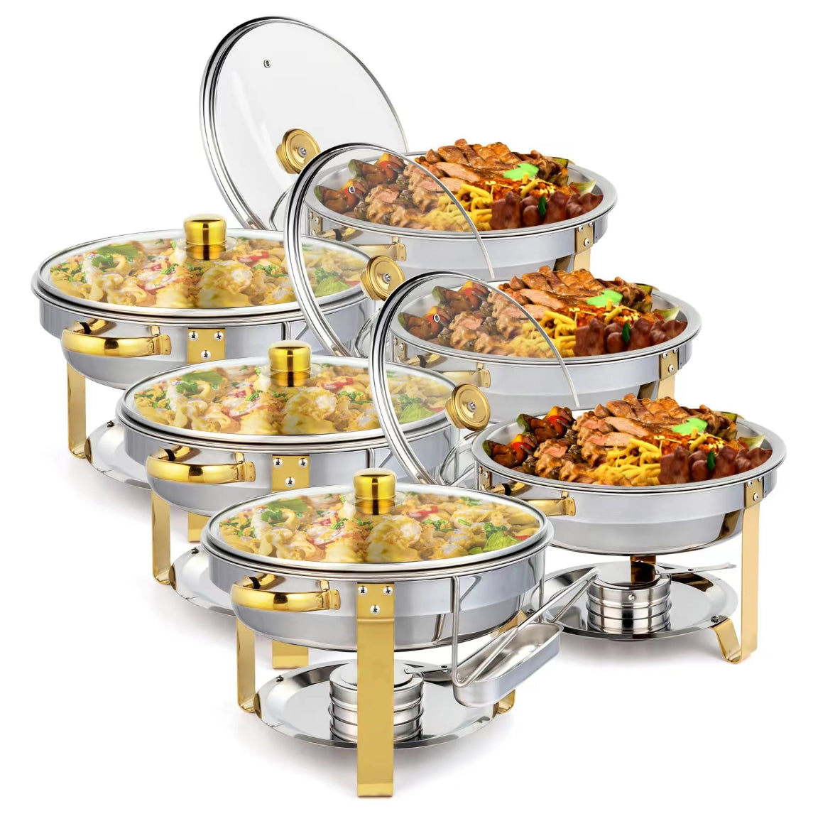 The Grand Table™ Gold Chafing Set Luxury Buffet & Entertaining Collection
