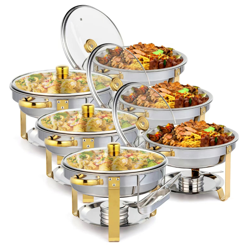 The Grand Table™ Gold Chafing Set Luxury Buffet & Entertaining Collection