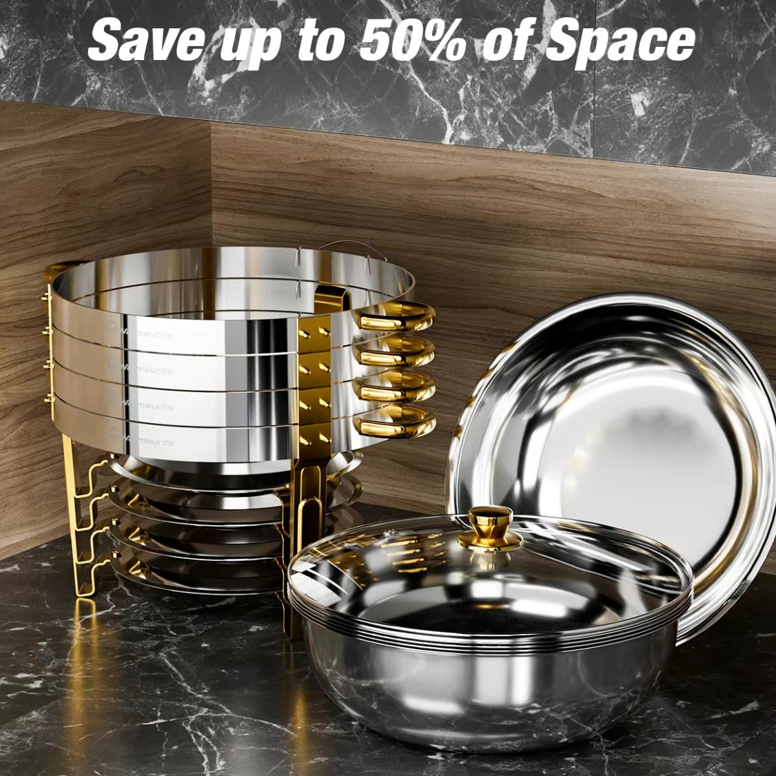 The Grand Table™ Gold Chafing Set Luxury Buffet & Entertaining Collection