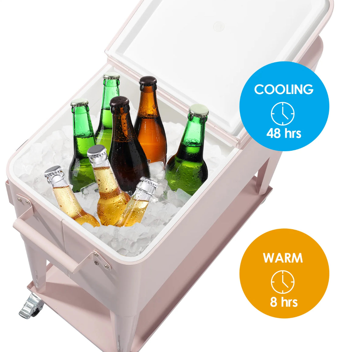 The Rolling Bar Cooler 80-Quart Entertaining Essential