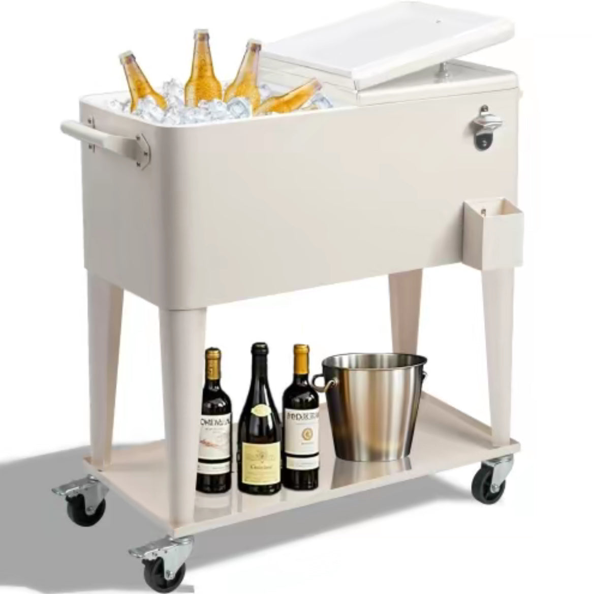 The Rolling Bar Cooler 80-Quart Entertaining Essential