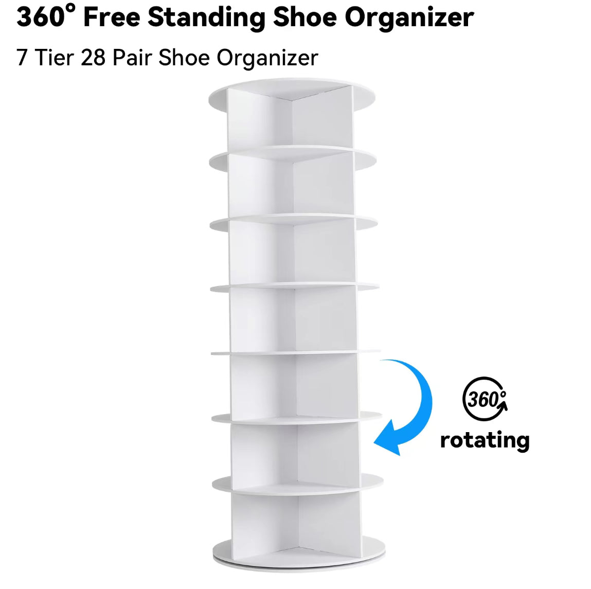 The Atelier Carousel 360° Rotating Shoe Display Tower
