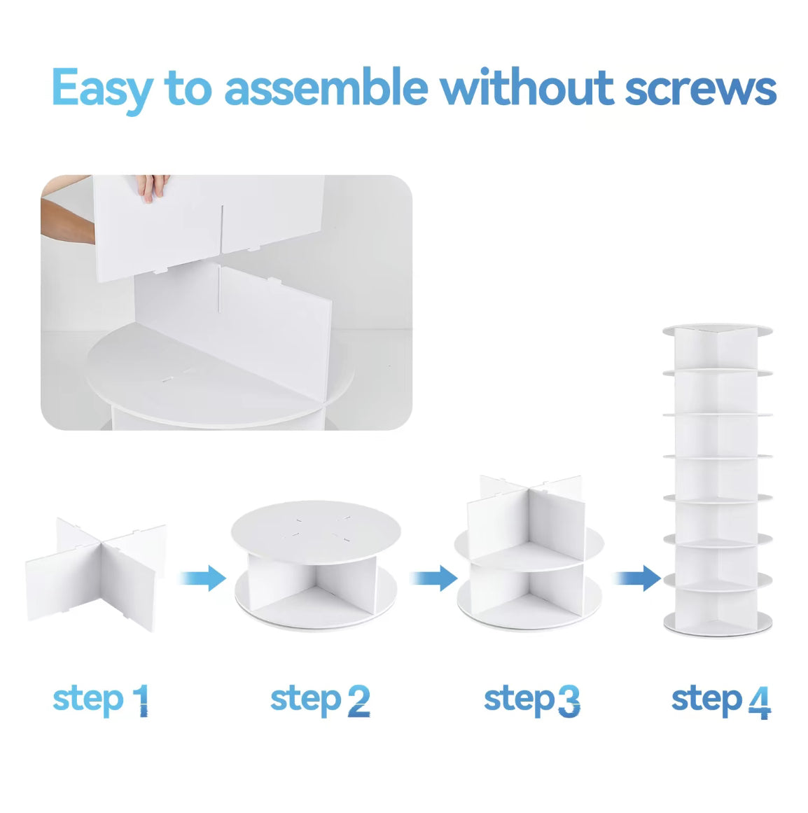 The Atelier Carousel 360° Rotating Shoe Display Tower