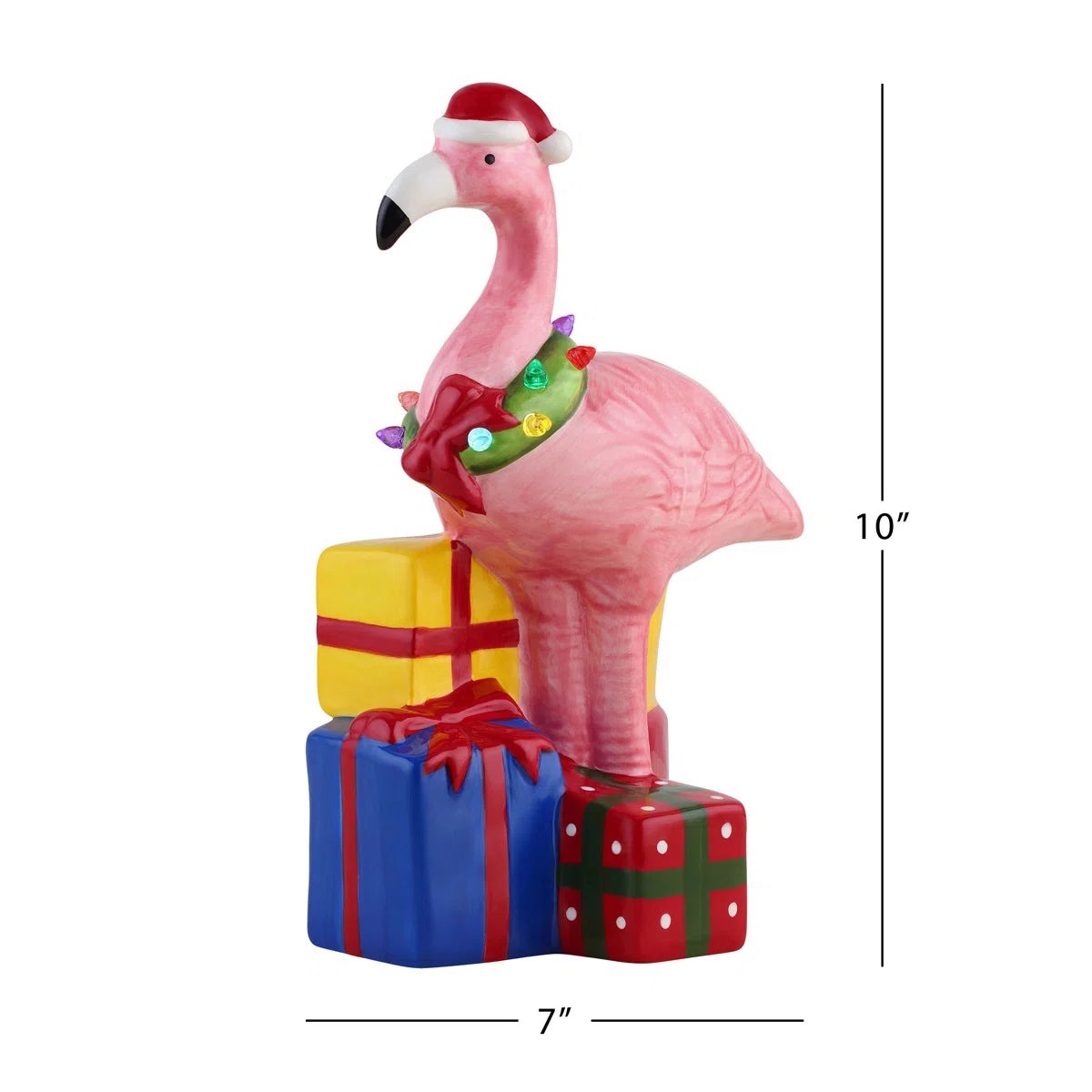 Nostalgic 10" Ceramic Beach Flamingo