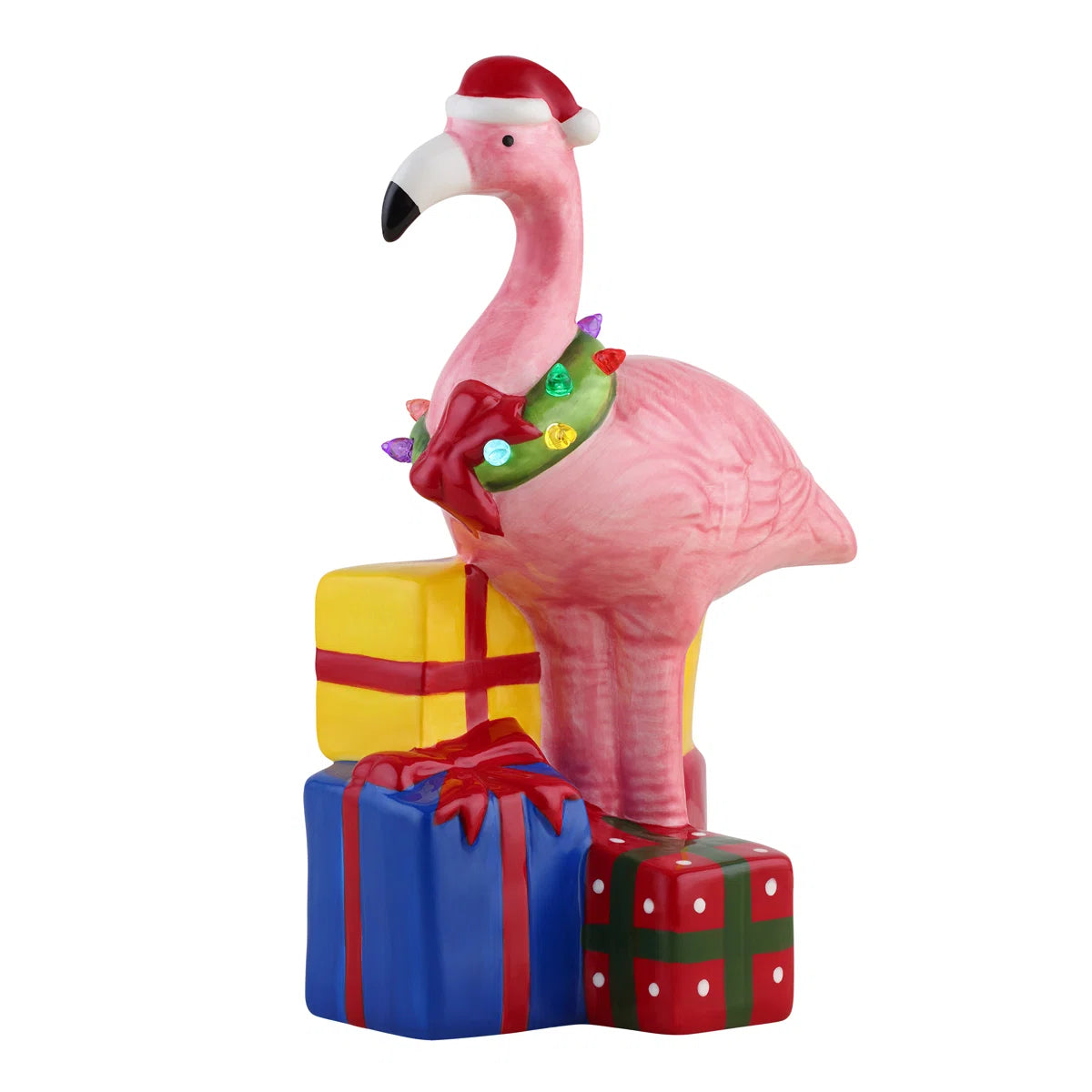 Nostalgic 10" Ceramic Beach Flamingo