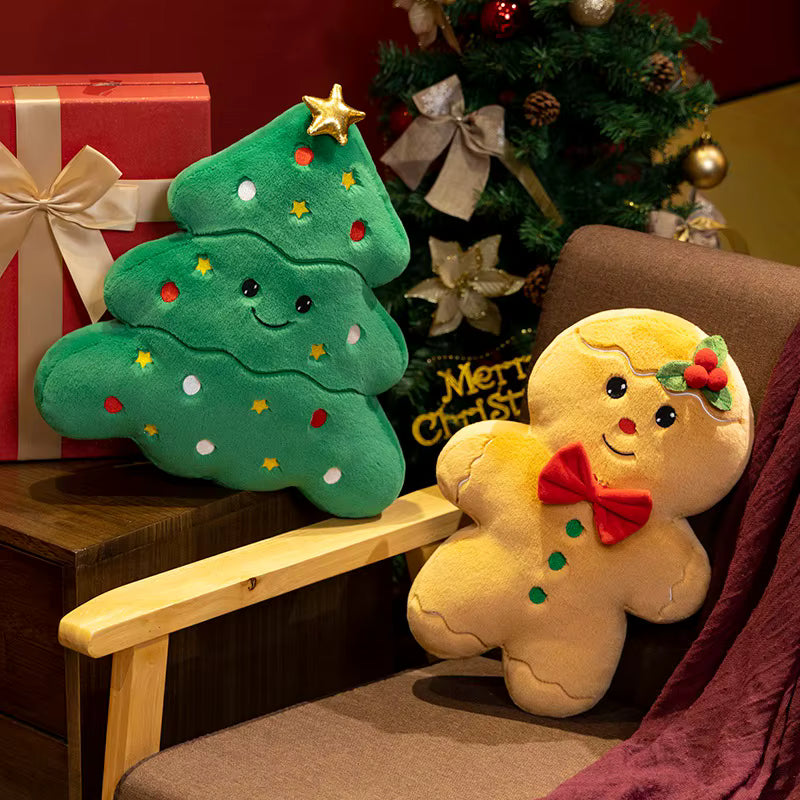 Festive Holiday Plush Pillow