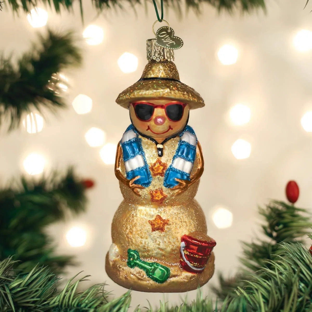 Sand Snowman Hanging Figurine Ornament