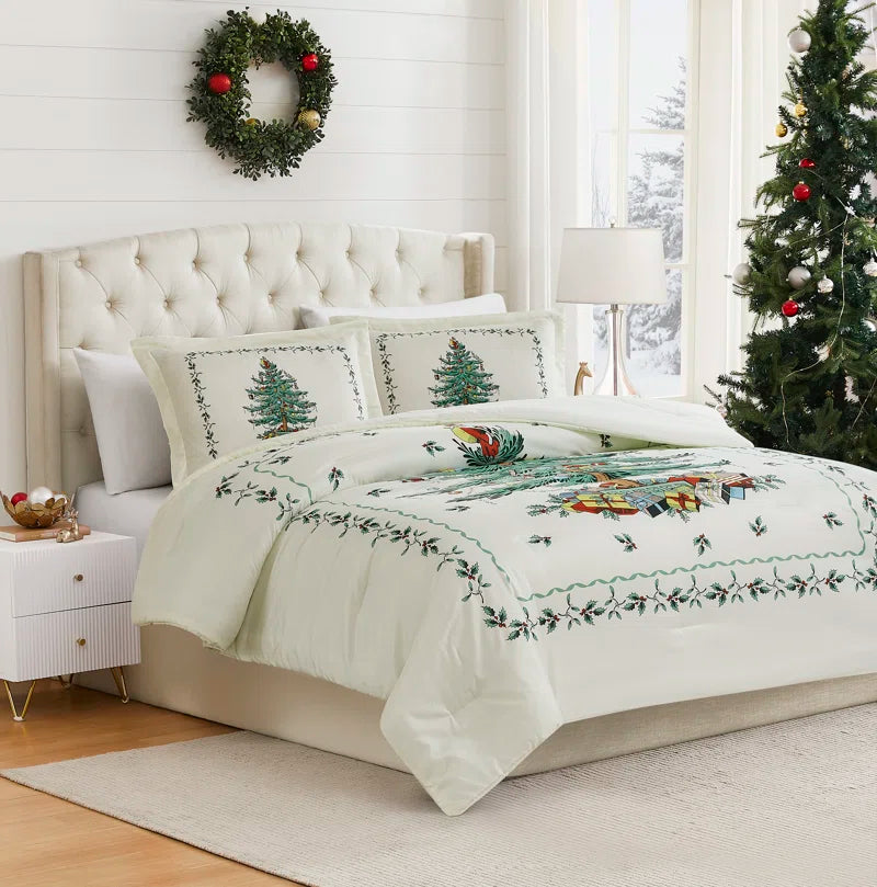Ivory Microfiber Comforter Set