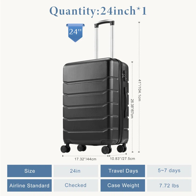Suitcase, Lightweight ABS Travel Luggage