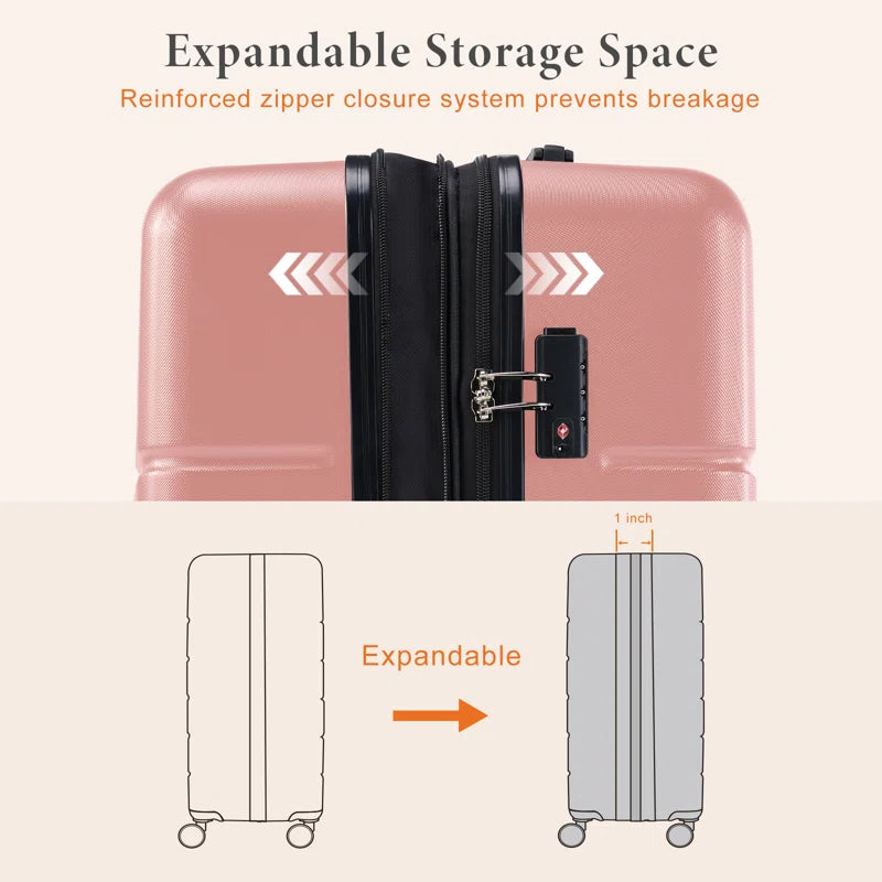 Suitcase, Lightweight ABS Travel Luggage