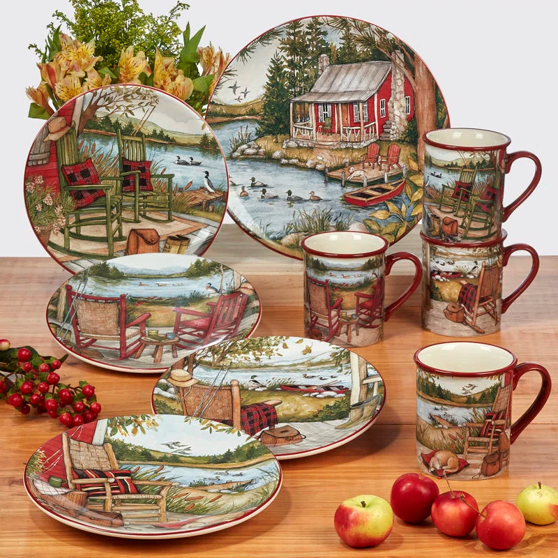 Lake Retreat 16Pc Dinnerware Set