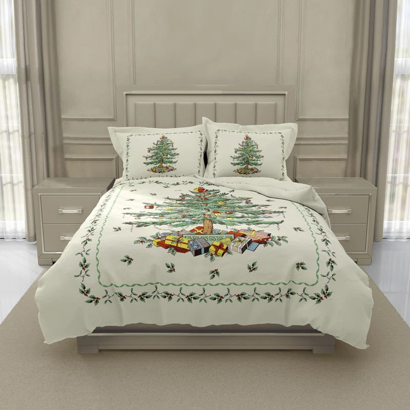 Ivory Microfiber Comforter Set