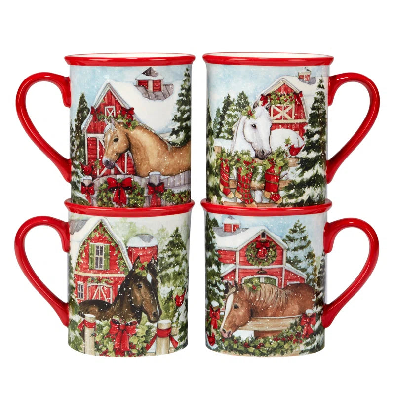 Homestead Christmas 16Pc Dinnerware Set