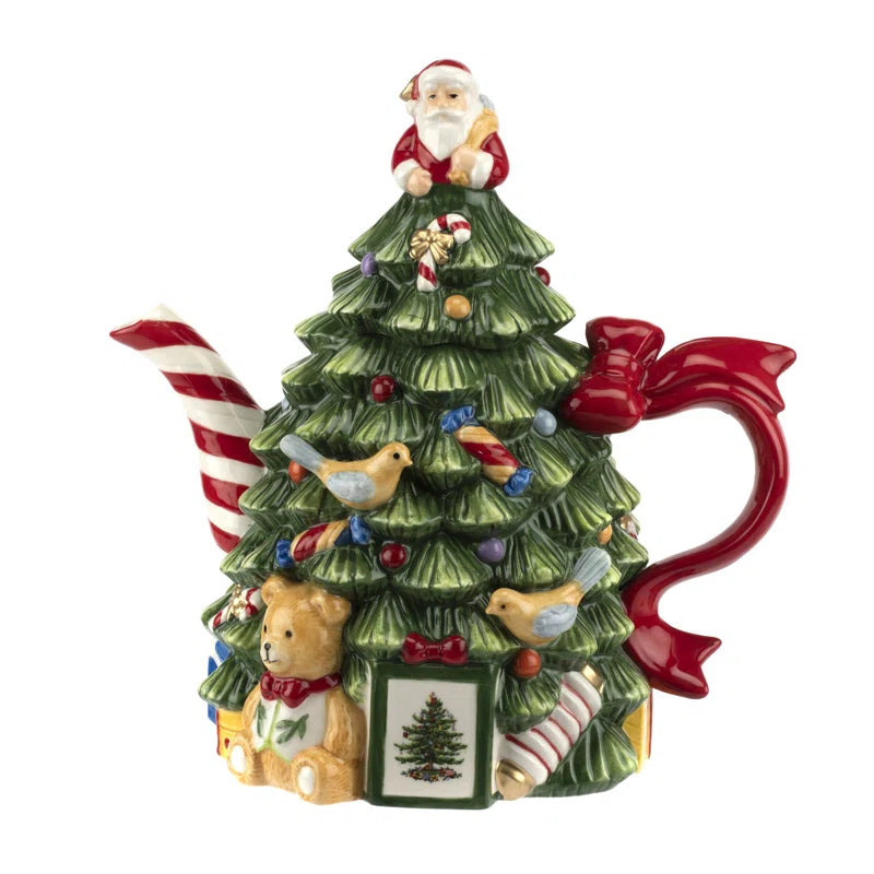Christmas Tree Tree Teapot 7.75"