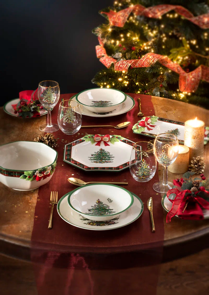 Christmas Tree Stemless Wine Glasses 19Oz