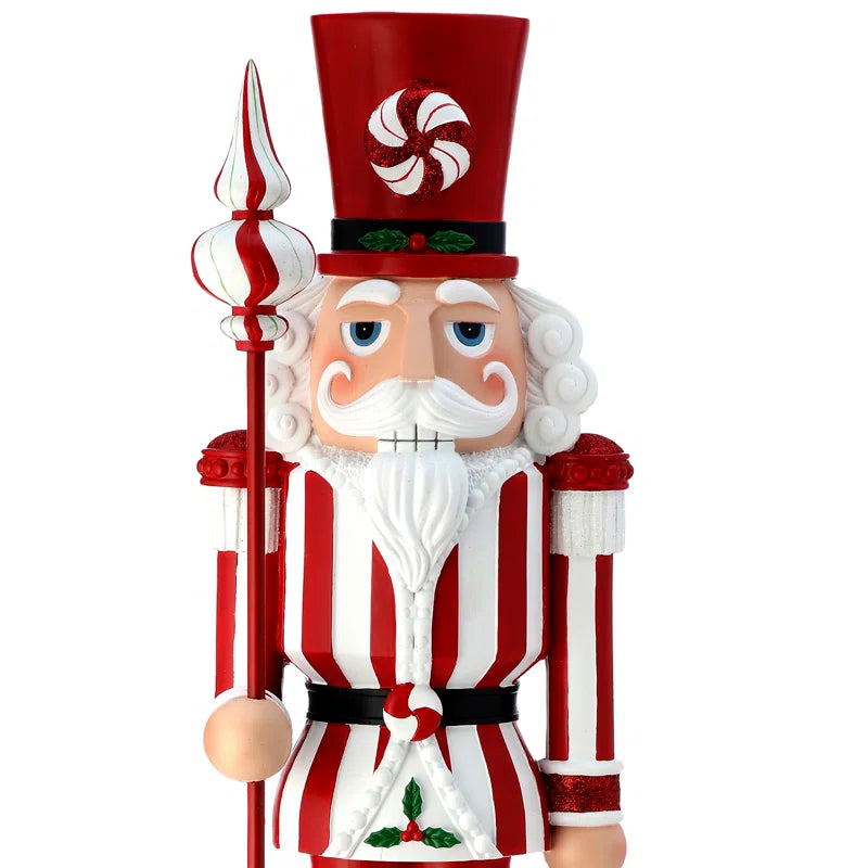 24" Resin Peppermint Nutcracker