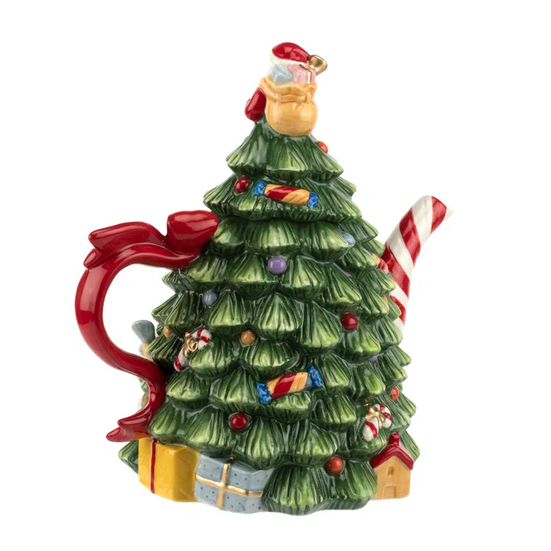 Christmas Tree Tree Teapot 7.75"