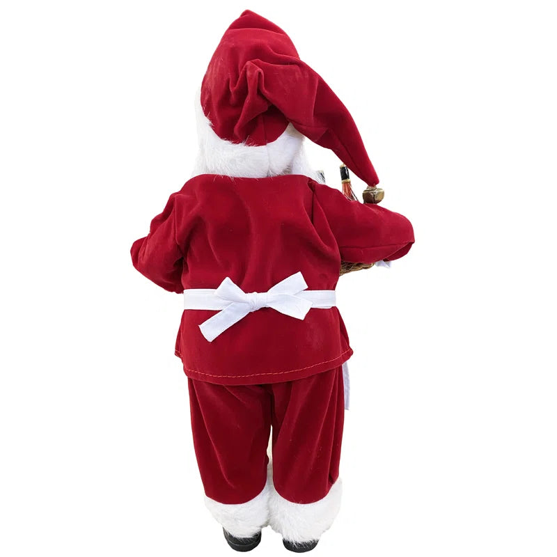15" Wine Christmas Claus