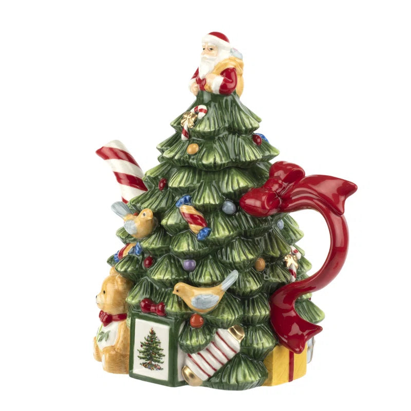 Christmas Tree Tree Teapot 7.75"