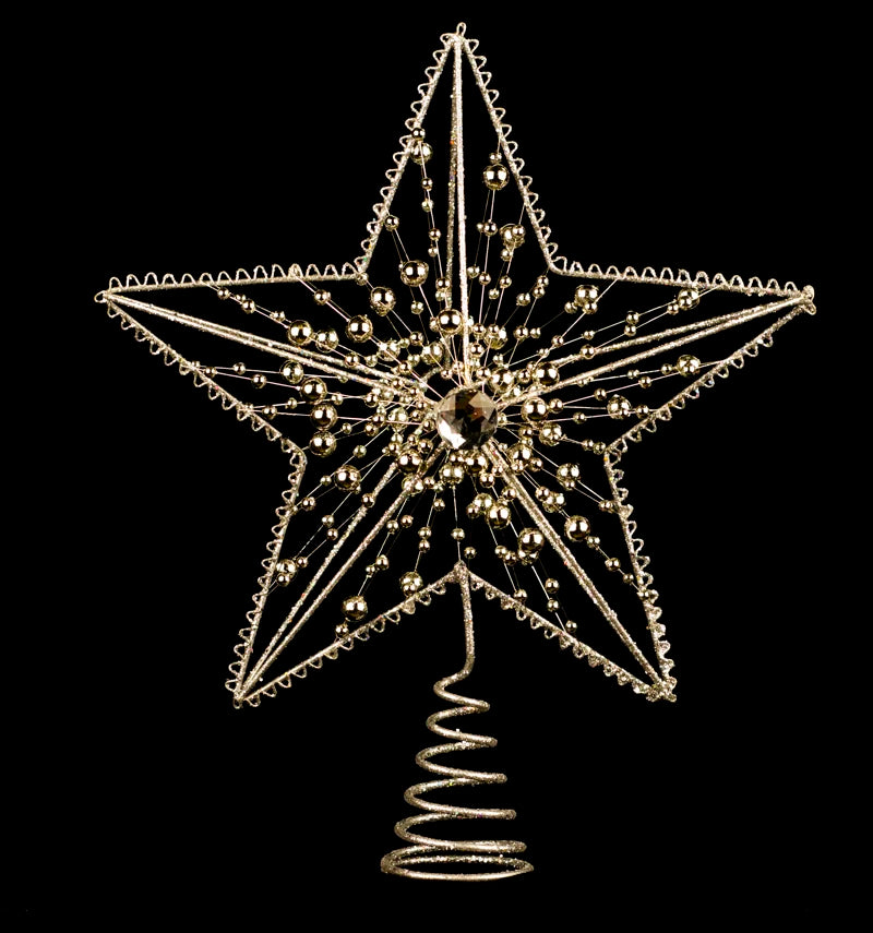 Jeweled Silver Star Tree Topper