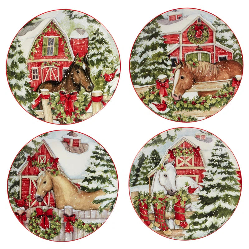 Homestead Christmas 16Pc Dinnerware Set