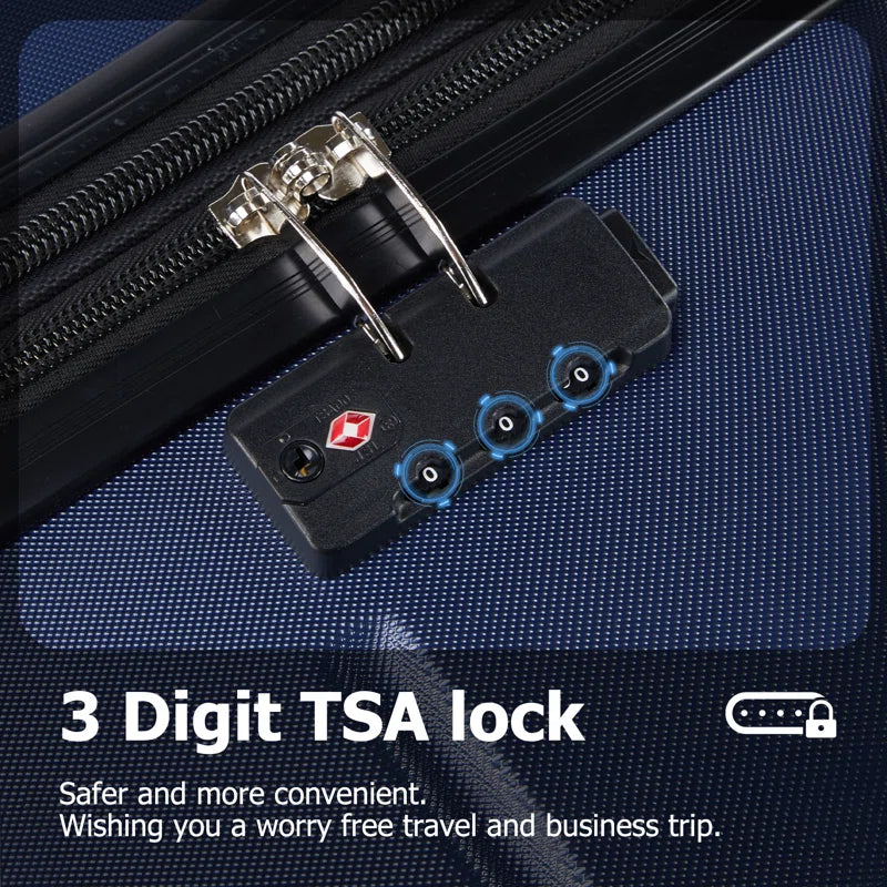 Luggage Sets 3Piece, Travel Suitcase Set ABS