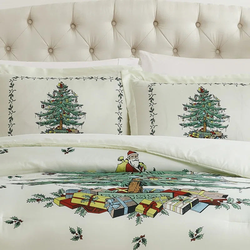 Ivory Microfiber Comforter Set