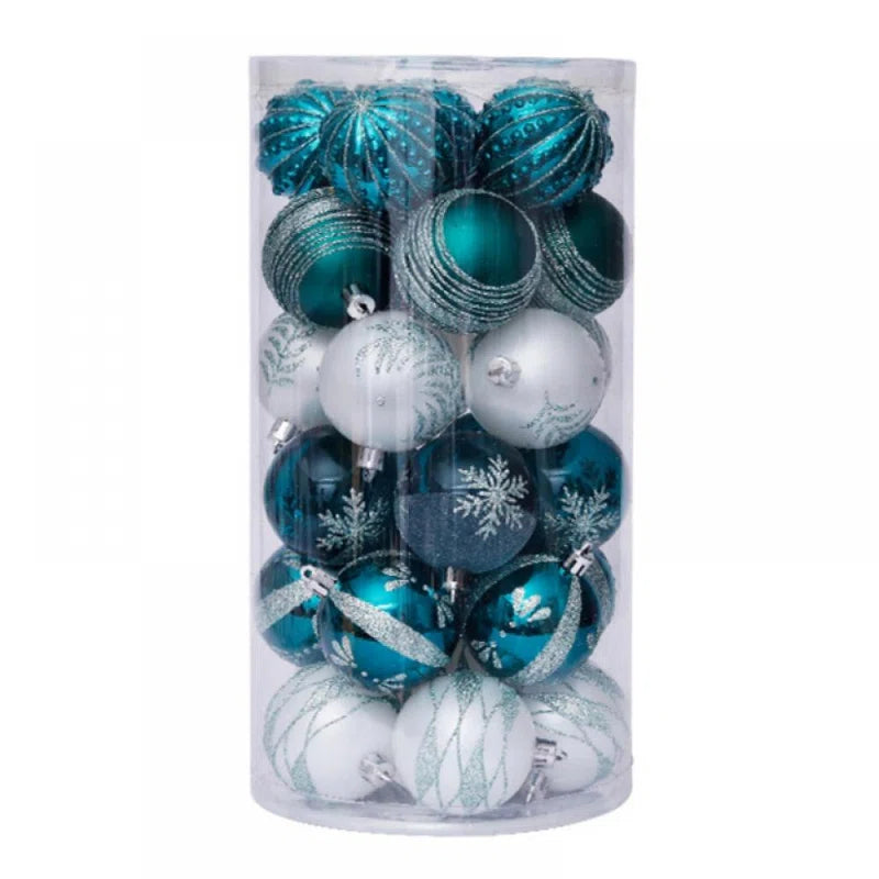30 Piece Shatterproof Ball Ornaments Set